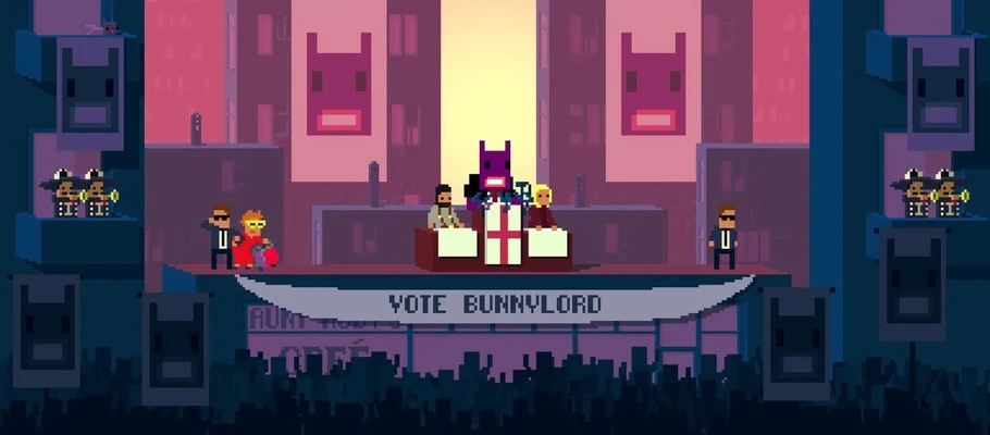 Devolver Digital выпустят на Switch двухмерный боевик Not a Hero: Super Snazzy Edition