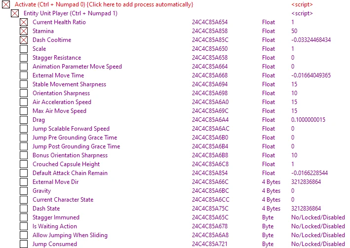Nightfall Comes: Таблица для Cheat Engine [UPD: 25.04.2022] {ndck76}