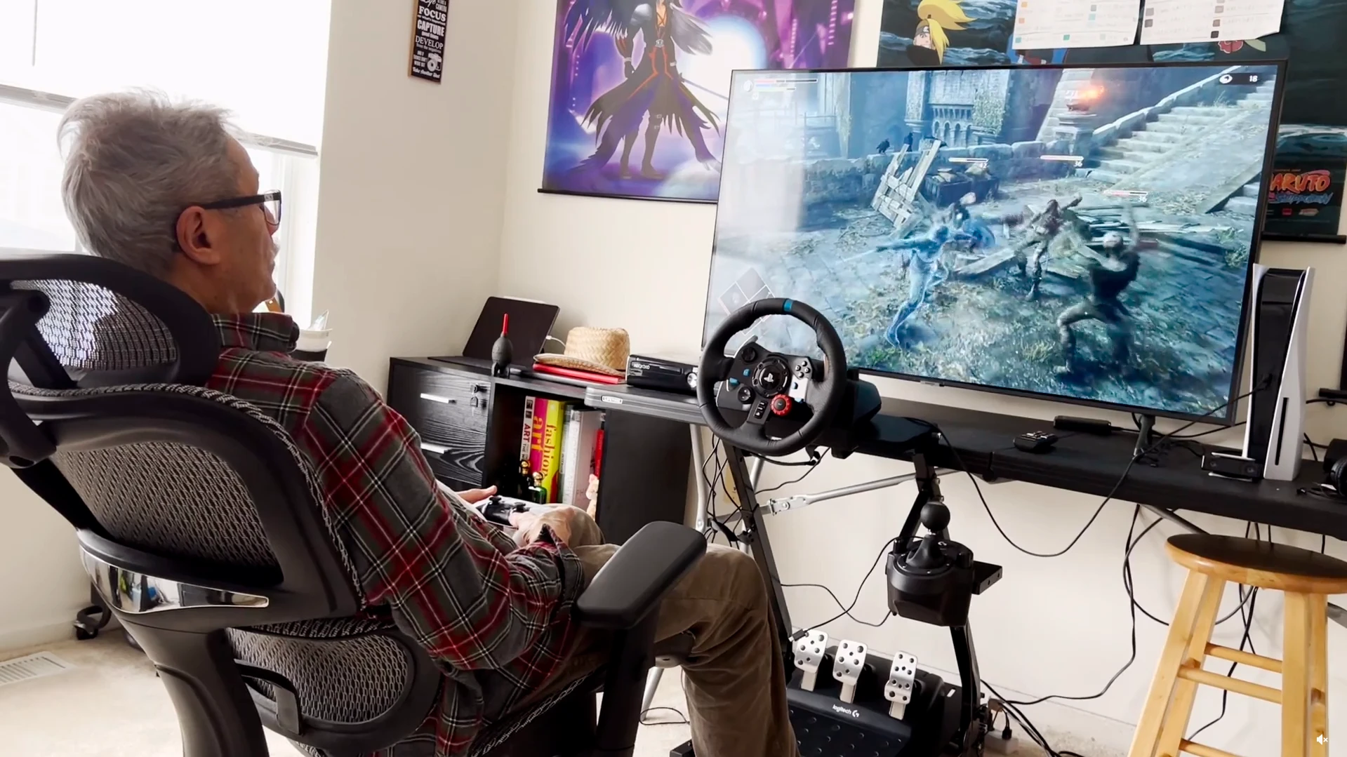 Поклонник Demon's Souls убедил своего дедушку попробовать игру и учит его, как играть и сражаться с врагами