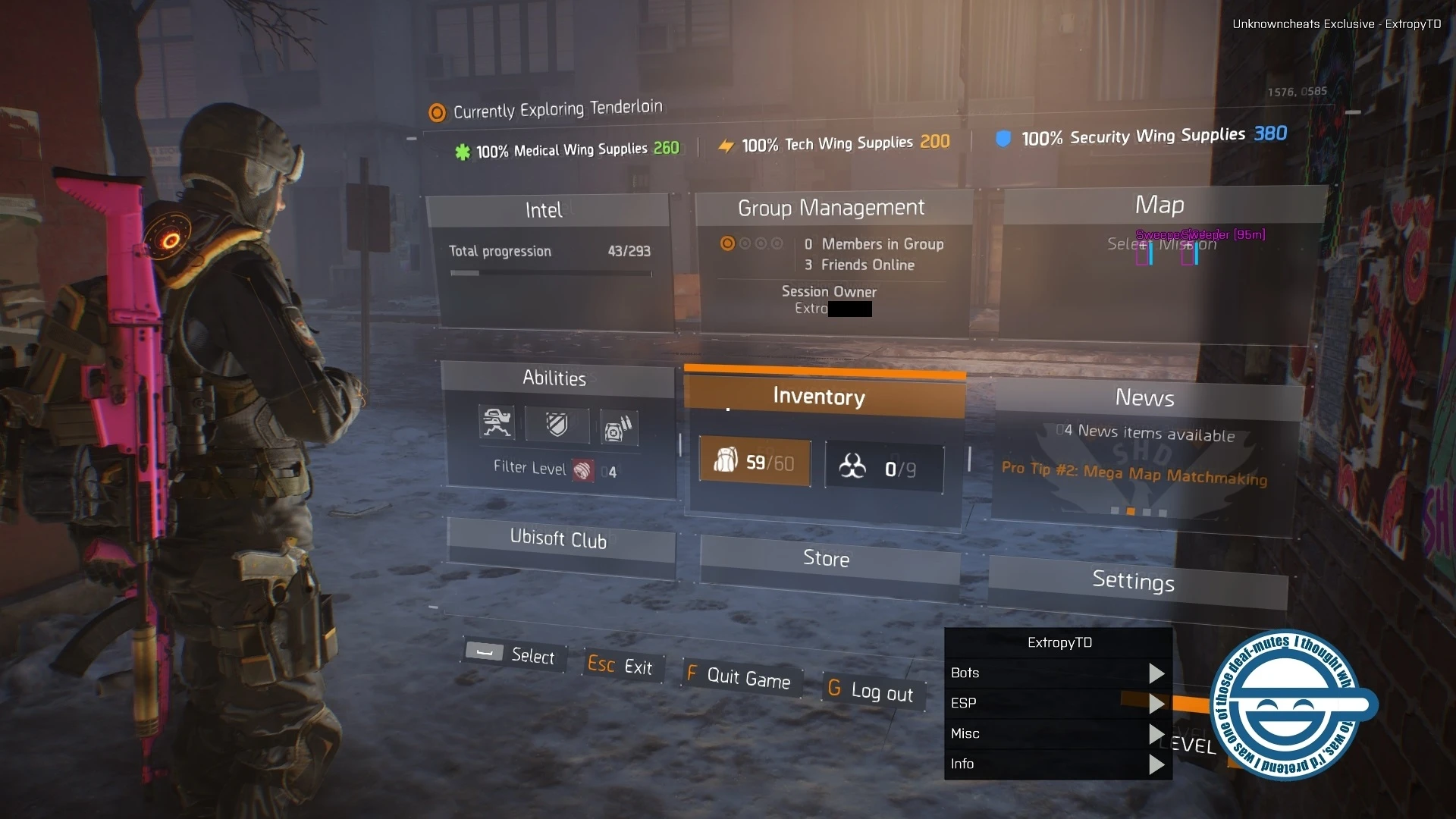 Tom Clancy's The Division: Чит-Мод/Cheat-Mode (ExtropyTD) [1.3]