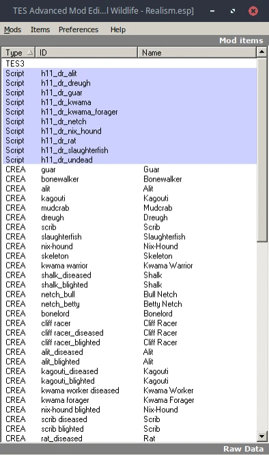 Morrowind "Восстановление вырезанных болезней и рациональные животные"