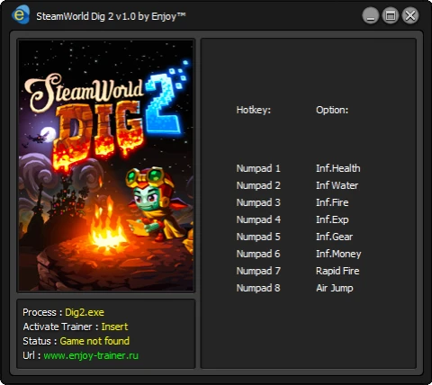 SteamWorld Dig 2: Trainer/Трейнер [v1.0] [Enjoy][ENJ]