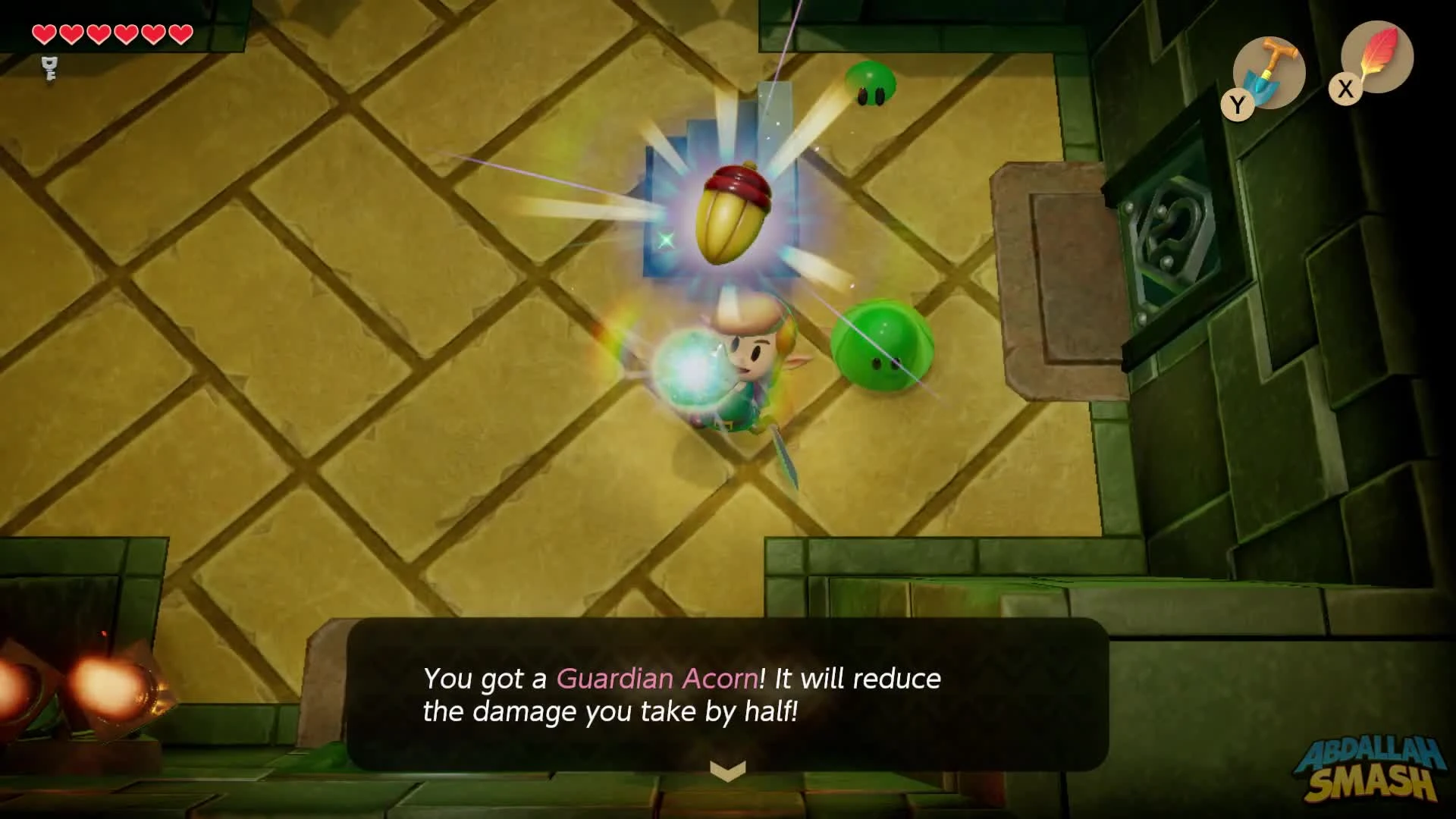 Сражение с боссом в Zelda: Link's Awakening