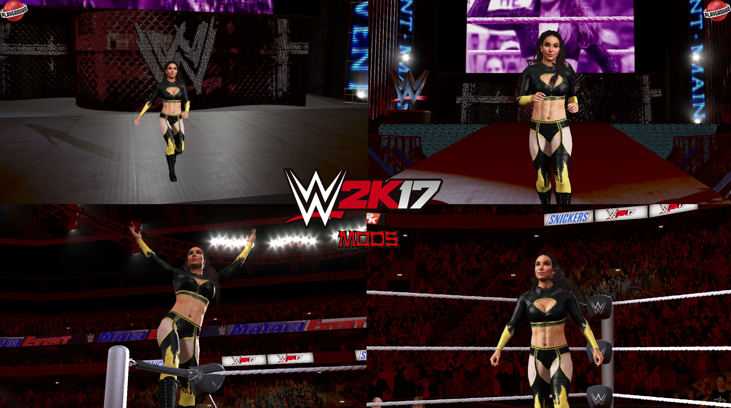 WWE 2K17 "Aliyah (Лицевая анимация) WWE 2K19 Порт Мод"