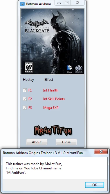Batman ~ Arkham Origins: Трейнер/Trainer (+3) [1.0] {MrAntiFun}