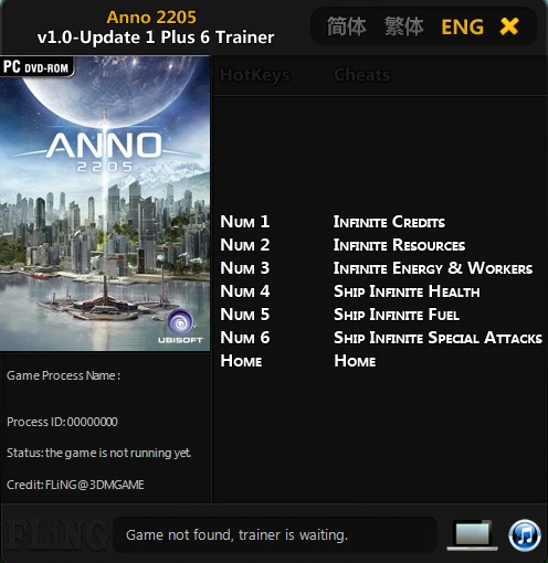 Anno 2205: Трейнер/Trainer (+6) [1.0-Update 1] {FLiNG}