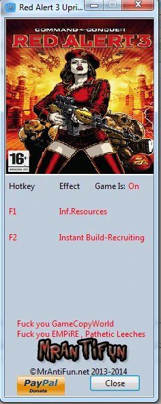 Command & Conquer ~ Red Alert 3: Трейнер/Trainer (+3) [1.12] {MrAntiFun}