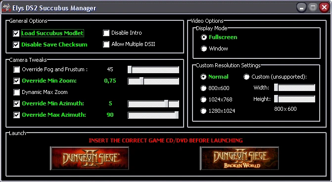 Dungeon Siege 2 "Elys DS2 Succubus Manager v10 + Reg Patch"