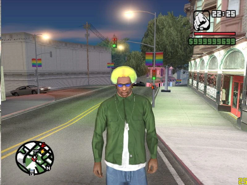 Grand Theft Auto: San Andreas "Радужное афро"