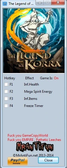 The Legend of Korra: Трейнер/Trainer (+4) [1.0] {MrAntiFun}