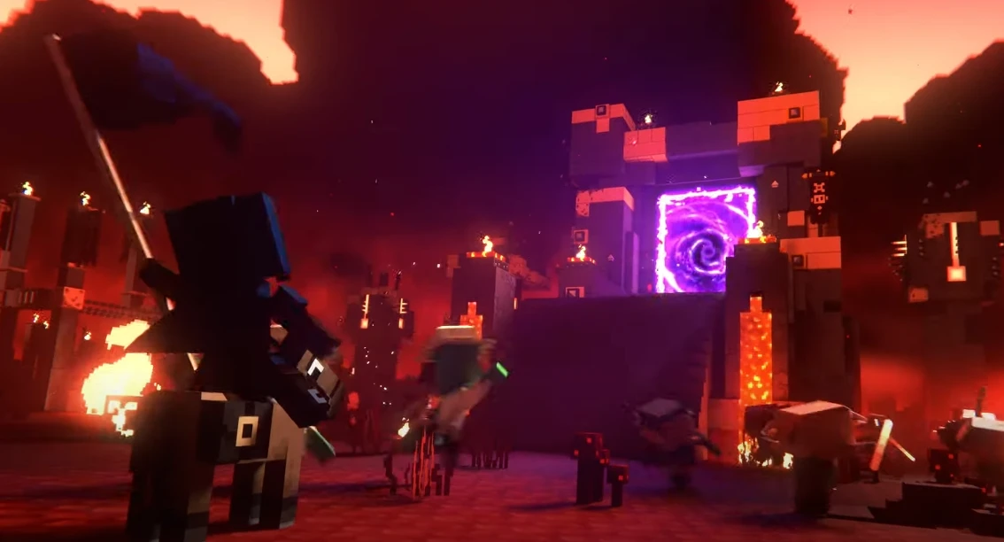 Трейлер Minecraft Legends демонстрирует бои с дружественными юнитами и врагами