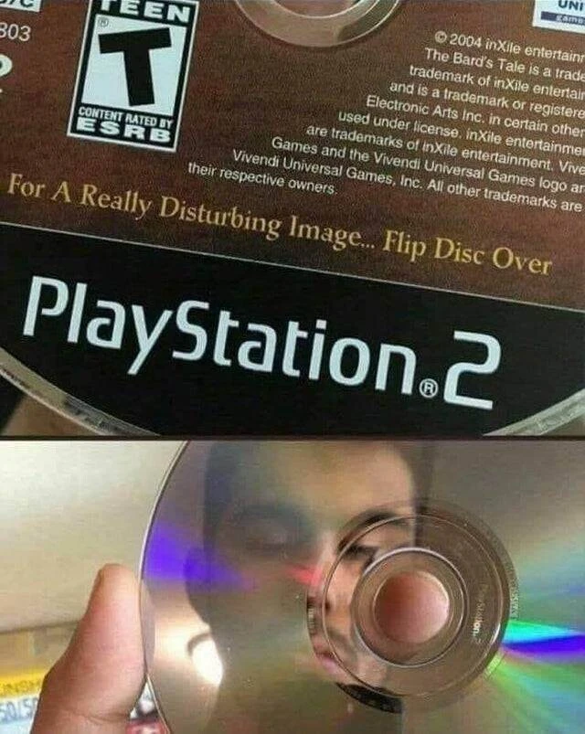 Для по-настоящему тревожного изображения... переверните диск