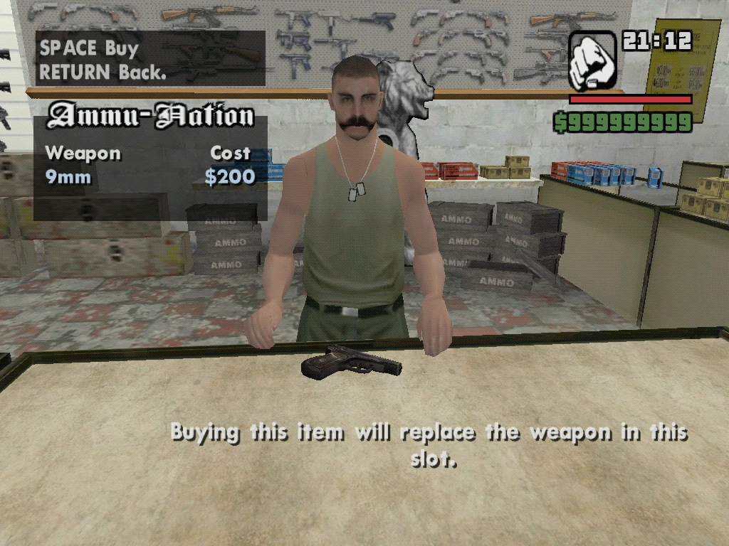 Grand Theft Auto: San Andreas "Пистолет ПМ"