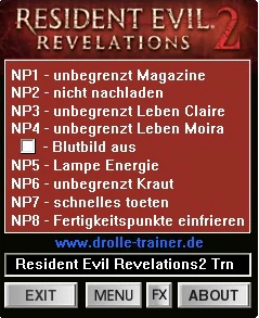Resident Evil: Revelations 2 ~ All Episodes: Трейнер/Trainer (+9) [2.1] {dR.oLLe}