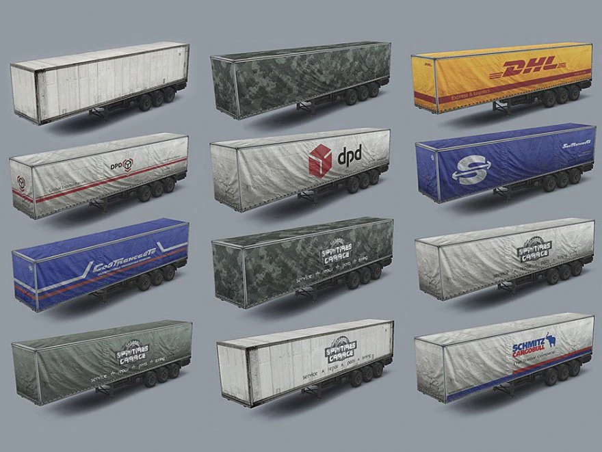 Spintires "Pack skins for default trailer (Final uptaded)"