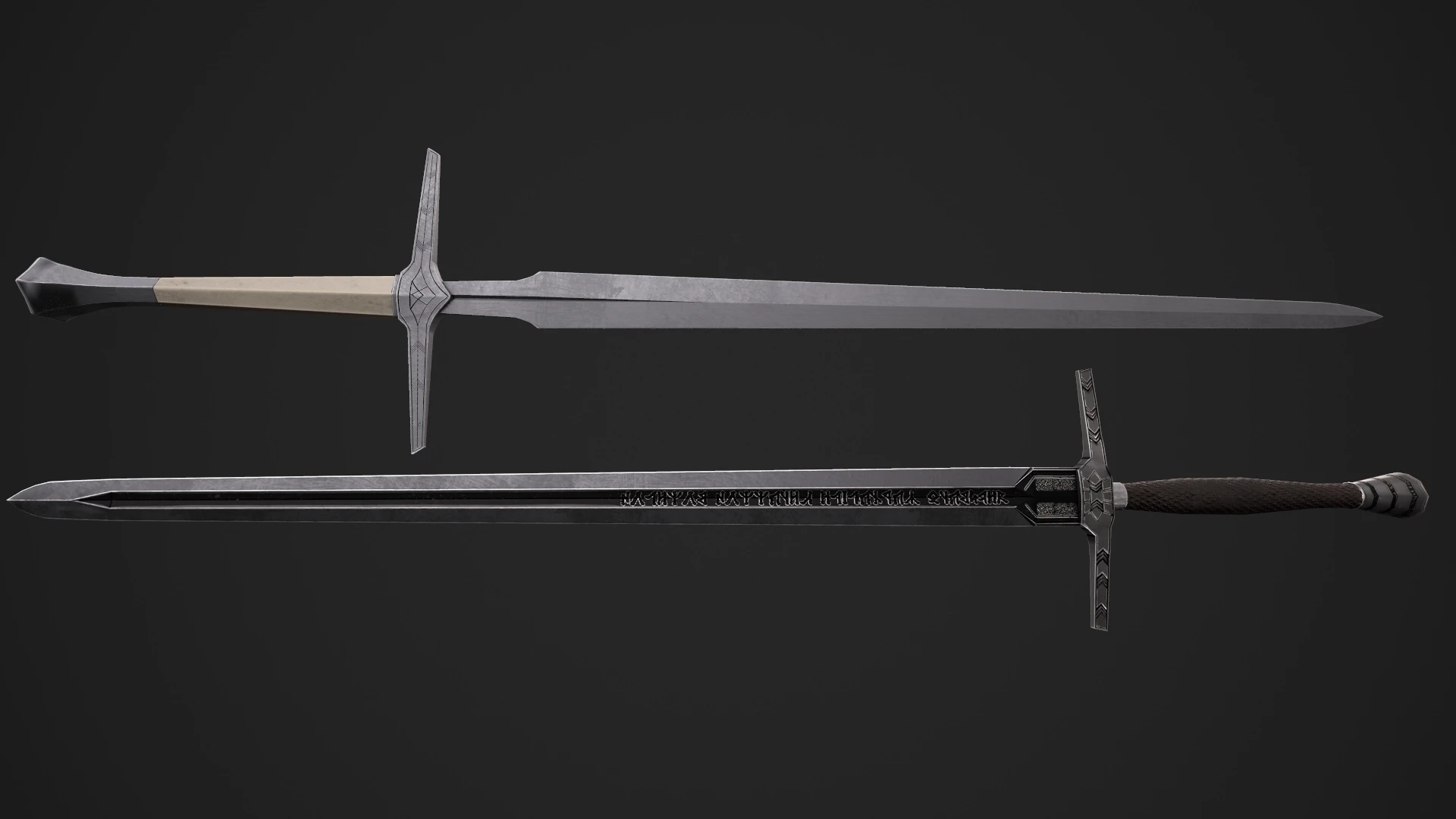 Witcher 3 "Стальной и Серебряный меч из сериала Ведьмак"