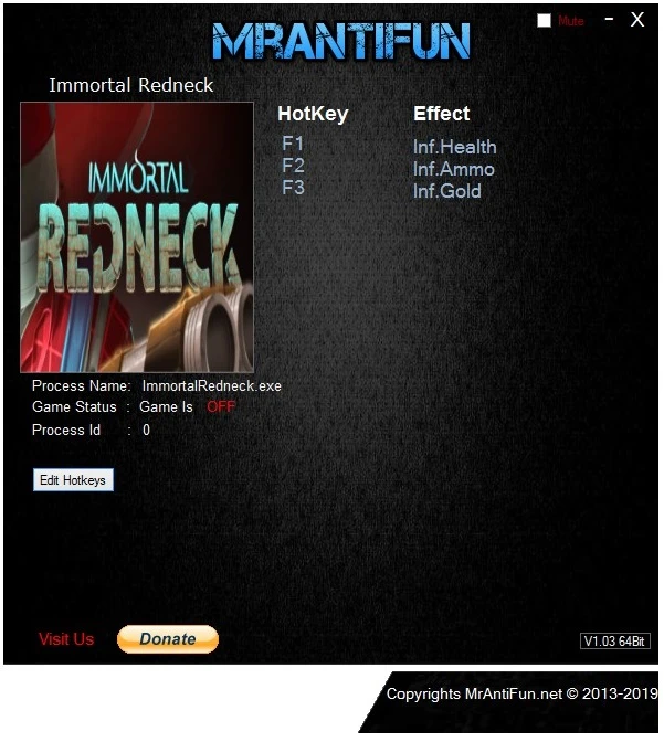Immortal Redneck: Трейнер/Trainer (+3) [V1.3.4] {MrAntiFun}
