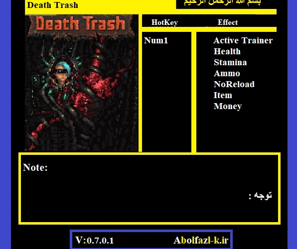 Death Trash: Трейнер/Trainer (+6) [0.7.0.1] {Abolfazl.k}