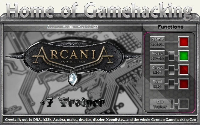 Arcania ~ Gothic 4: Трейнер/Trainer (+7) [1.1.0.1433] {sILeNt heLLsCrEAm / HoG}