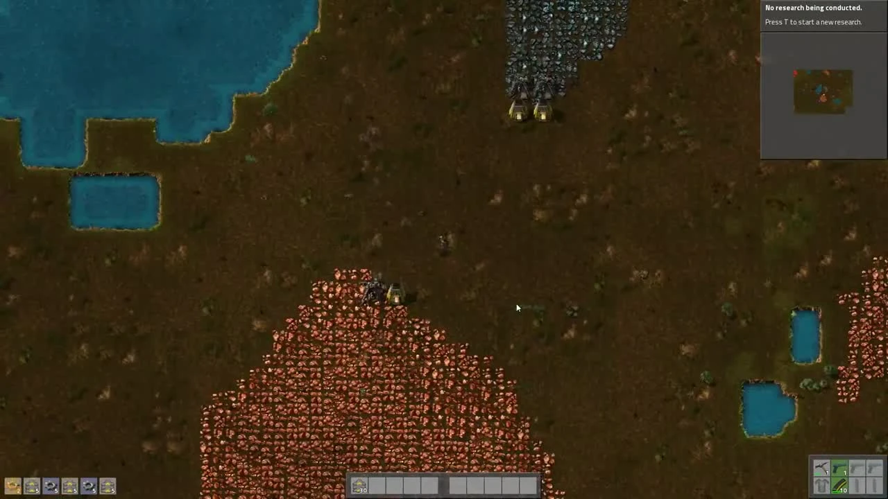 Factorio. Гайд, часть 1. Первые шаги, разведка, добыча ресурсов