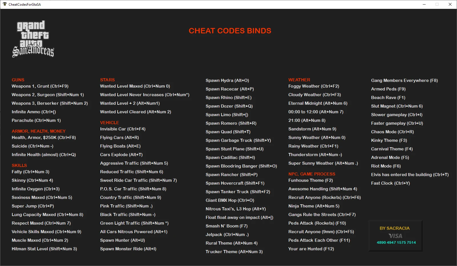 Grand Theft Auto: The Trilogy (GTA: San Andreas - The Definitive Edition): Трейнер/Trainer (+100) [Any] {Sacracia}