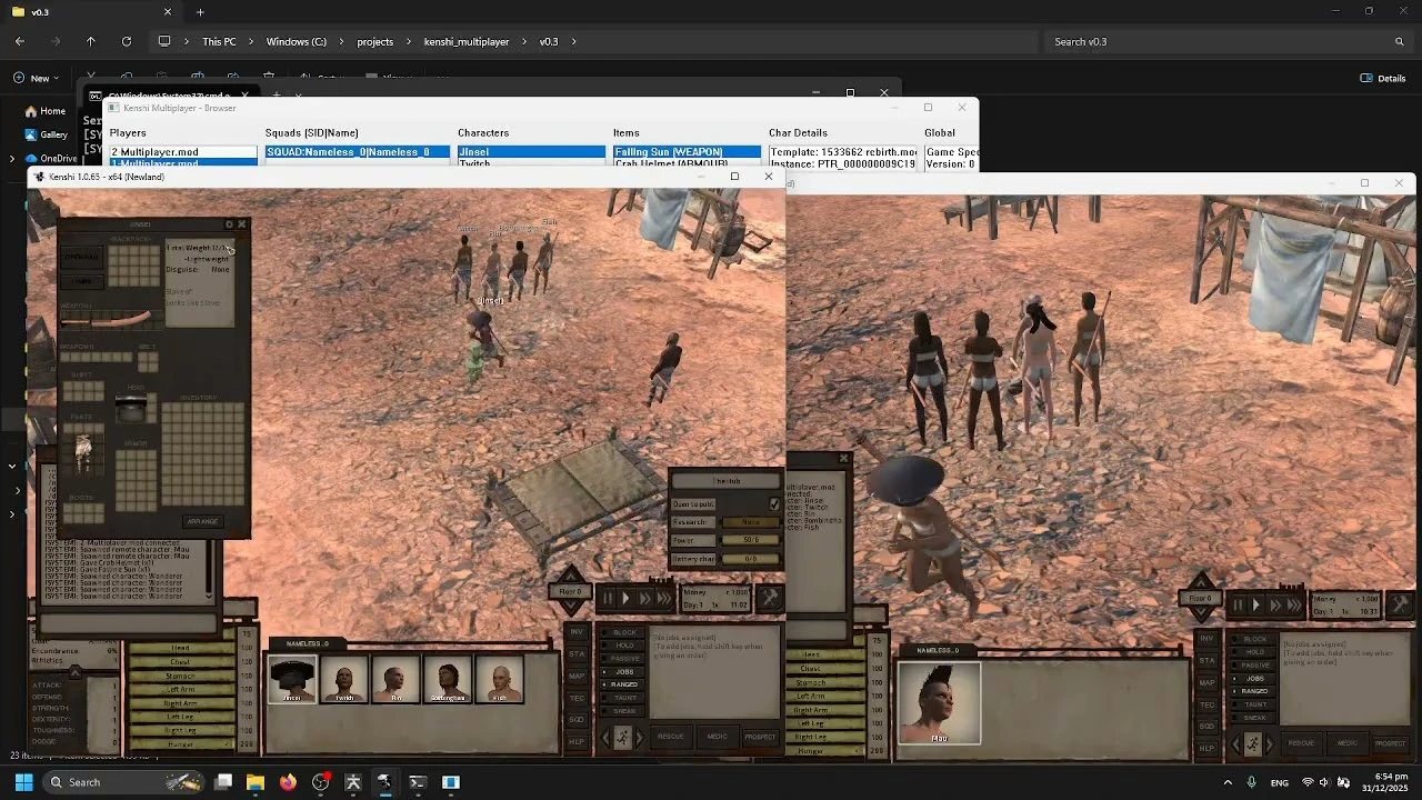 Энтузиаст показал прогресс в разработке мультиплеера для Kenshi