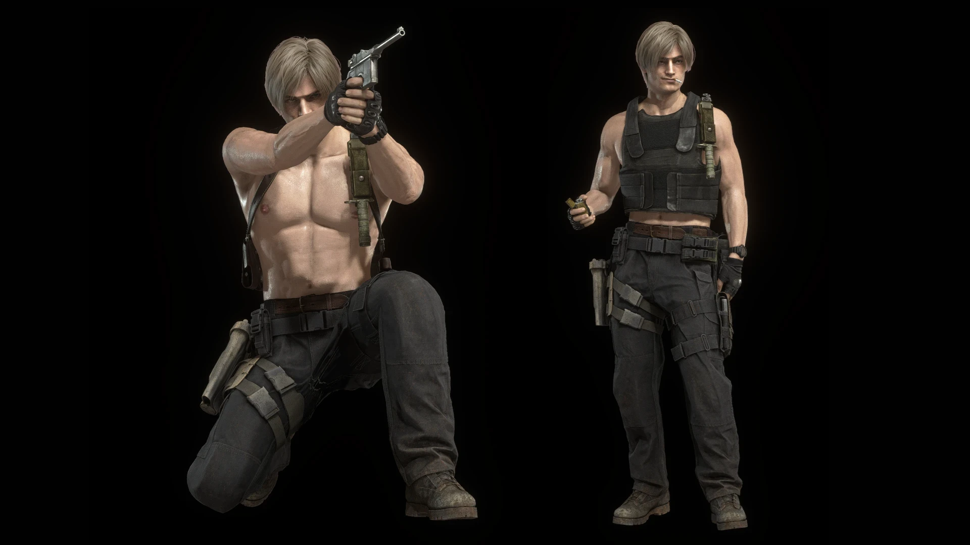 Resident Evil 4 Remake "Леон без рубашки заменяет Луиса"