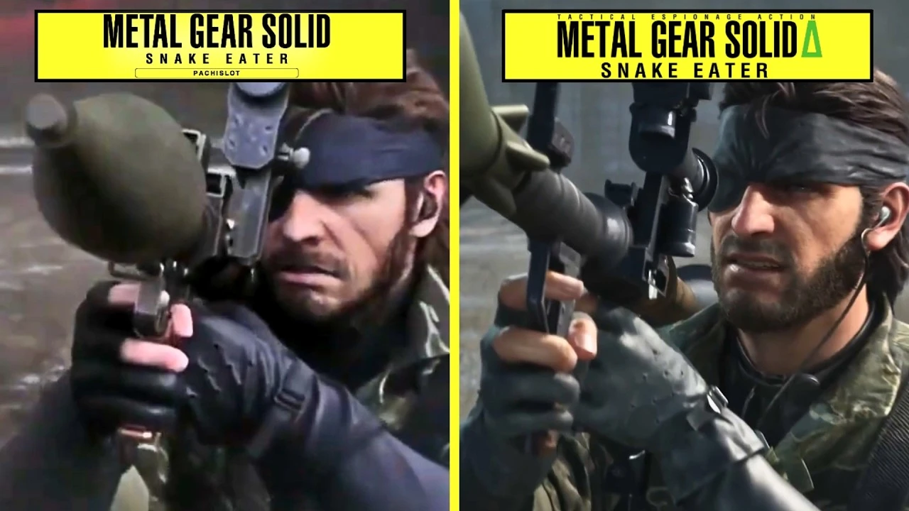 Сравнение графики Metal Gear Solid 3 Delta Remake и Патинко-версии
