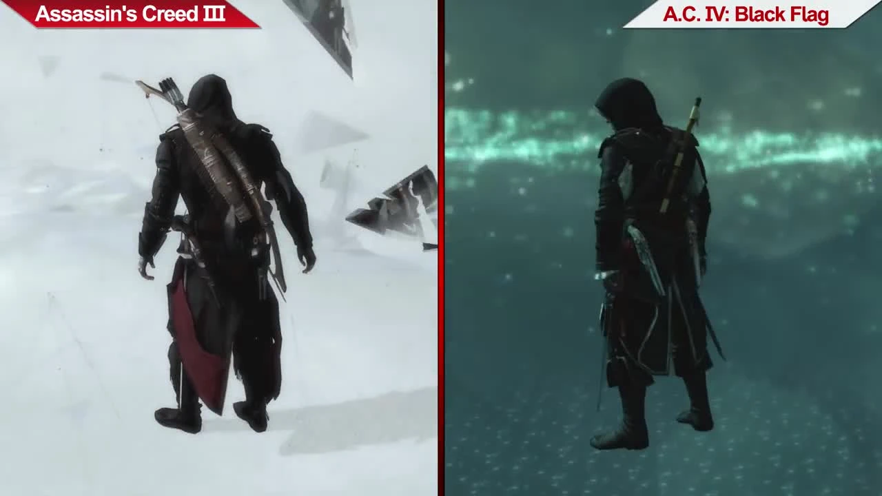 Сравнение | Assassin's Creed III (2012) vs. Assassin's Creed IV: Black Flag (2013) | на ультра настройках
