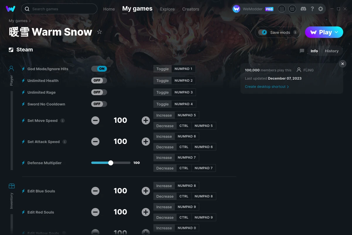 Warm Snow "Трейнер +12" [UPD: 07.12.2023] {FLiNG / WeMod}