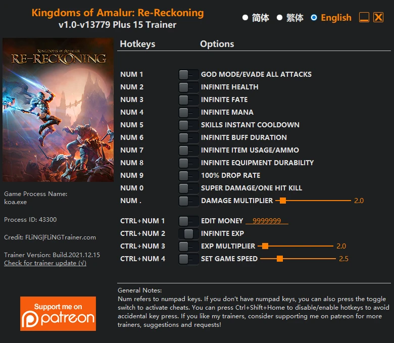 Kingdom of Amalur: Re-reckoning: Трейнер/Trainer (+15) [1.0 - 13779] {FLiNG}
