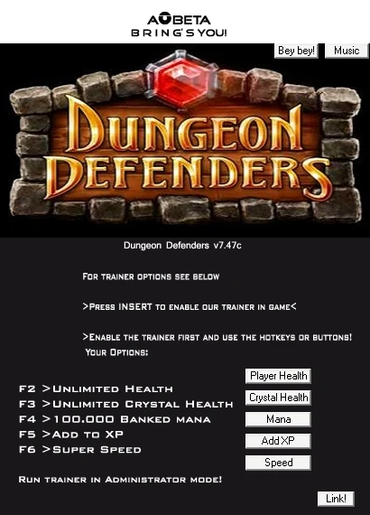 Dungeon Defenders: Трейнер/Trainer (+5) [7.47c] {Linus/AOBETA}