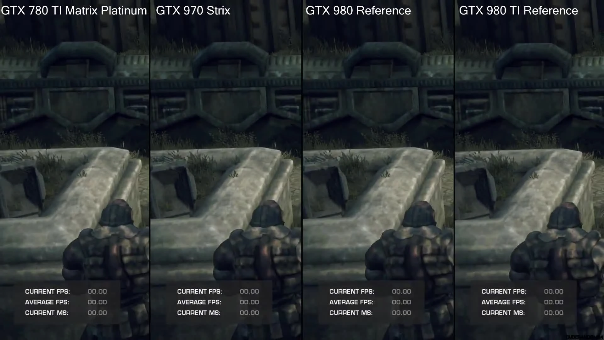 Gears Of War "Тест производительности Pc DX12 GTX 980 TI Vs GTX 980 Vs GTX 970 Vs GTX 780 TI"