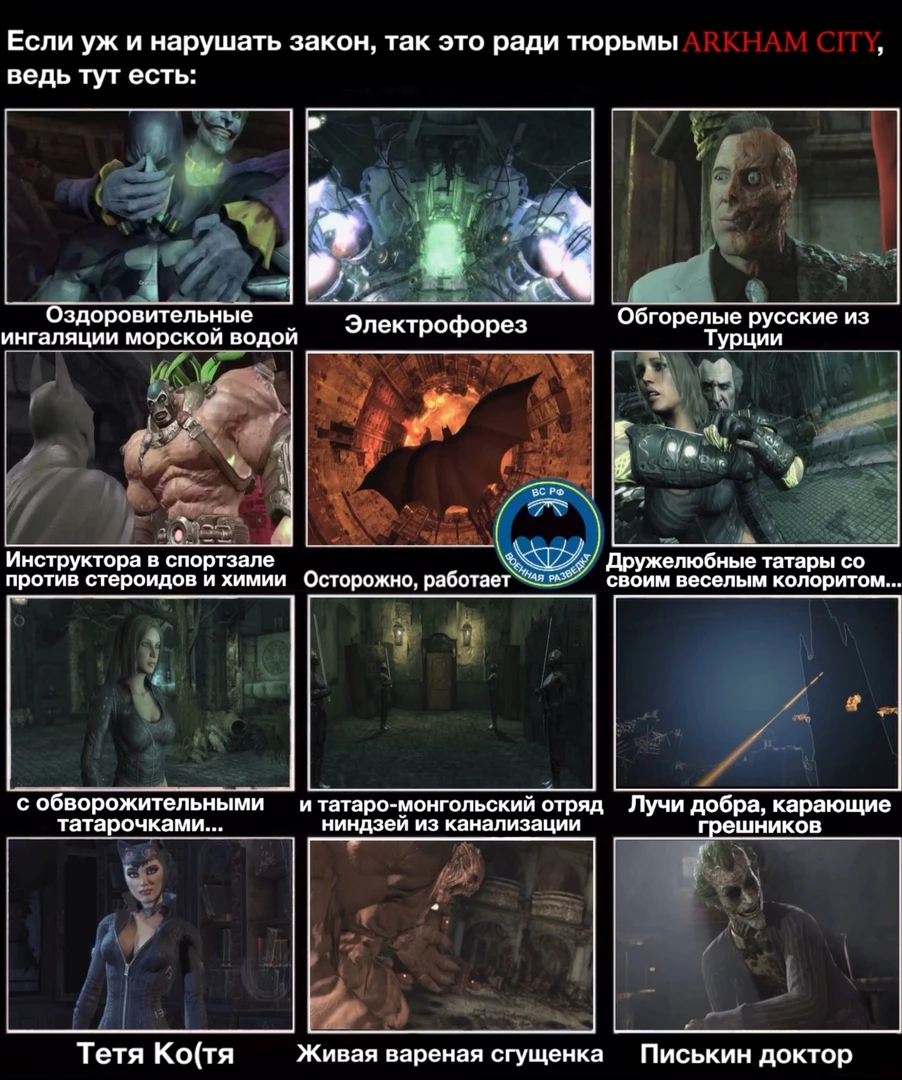 Если уж и нарушать закон, так это ради тюрьмы Arkham City, ведь тут есть: