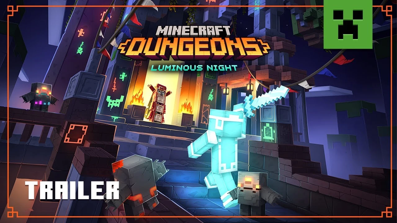 Опубликован новый трейлер, посвященный вышедшему обновлению Luminous Night для Minecraft: Dungeons