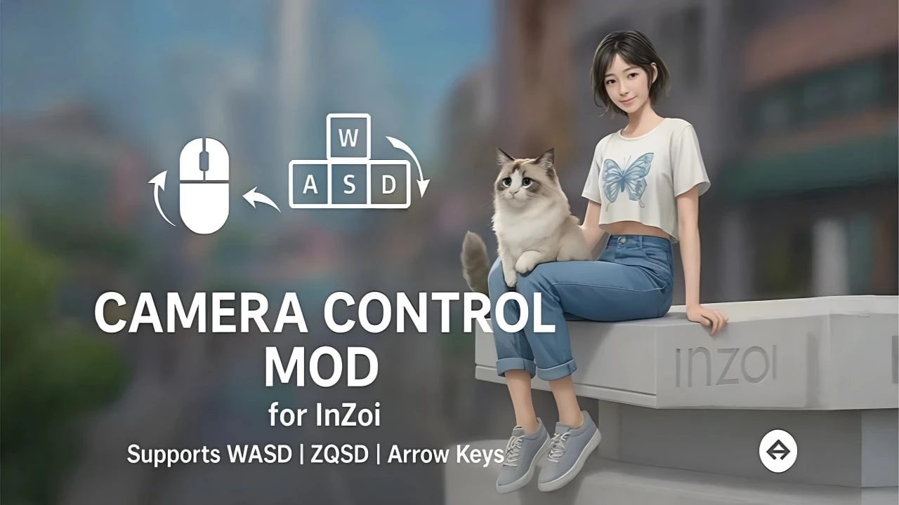inZOI "Управление камерой клавишами WASD или стрелками"