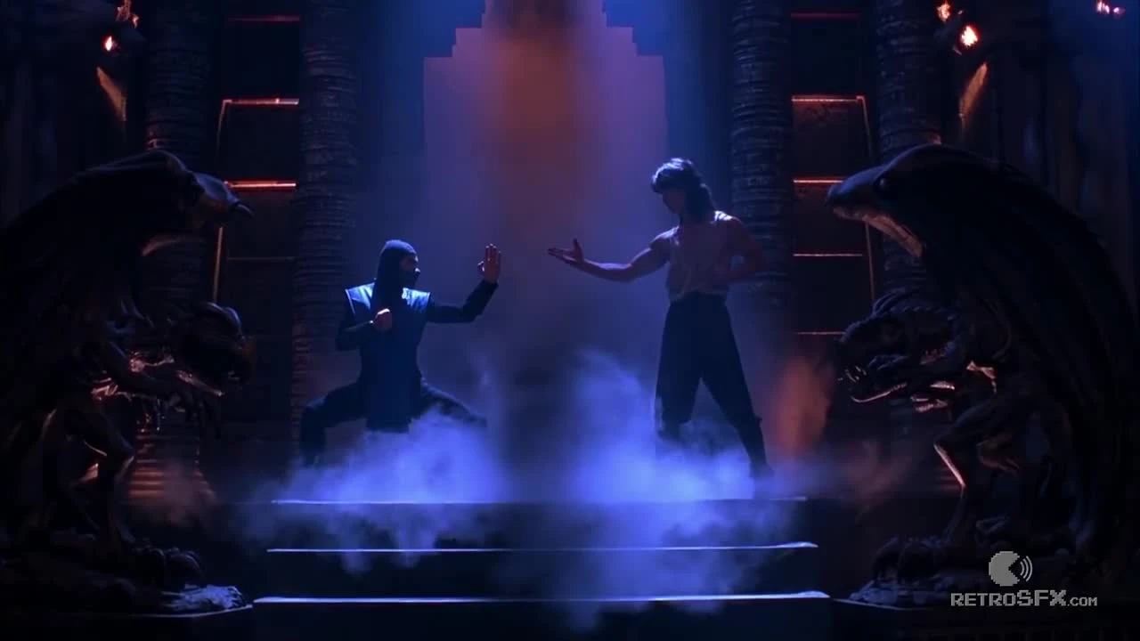 Драки из фильма Mortal Kombat 1995 года со звуками из Mortal Kombat 2