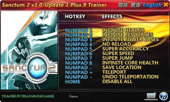 Sanctum 2: Трейнер/Trainer (+9) [1.0 ~ Update 1] {FLiNG}
