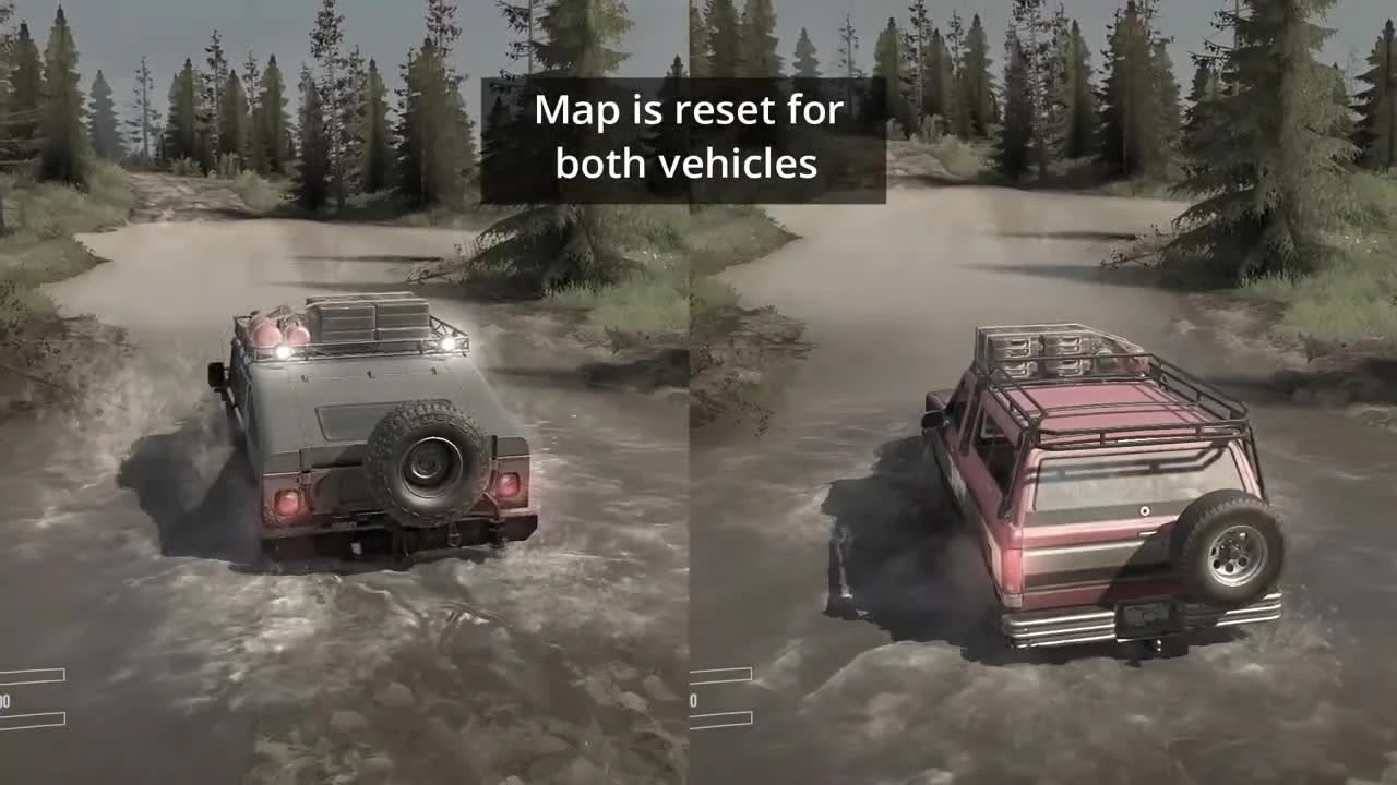 Spintires: MudRunner - Hummer H1 vs Ford F-150
