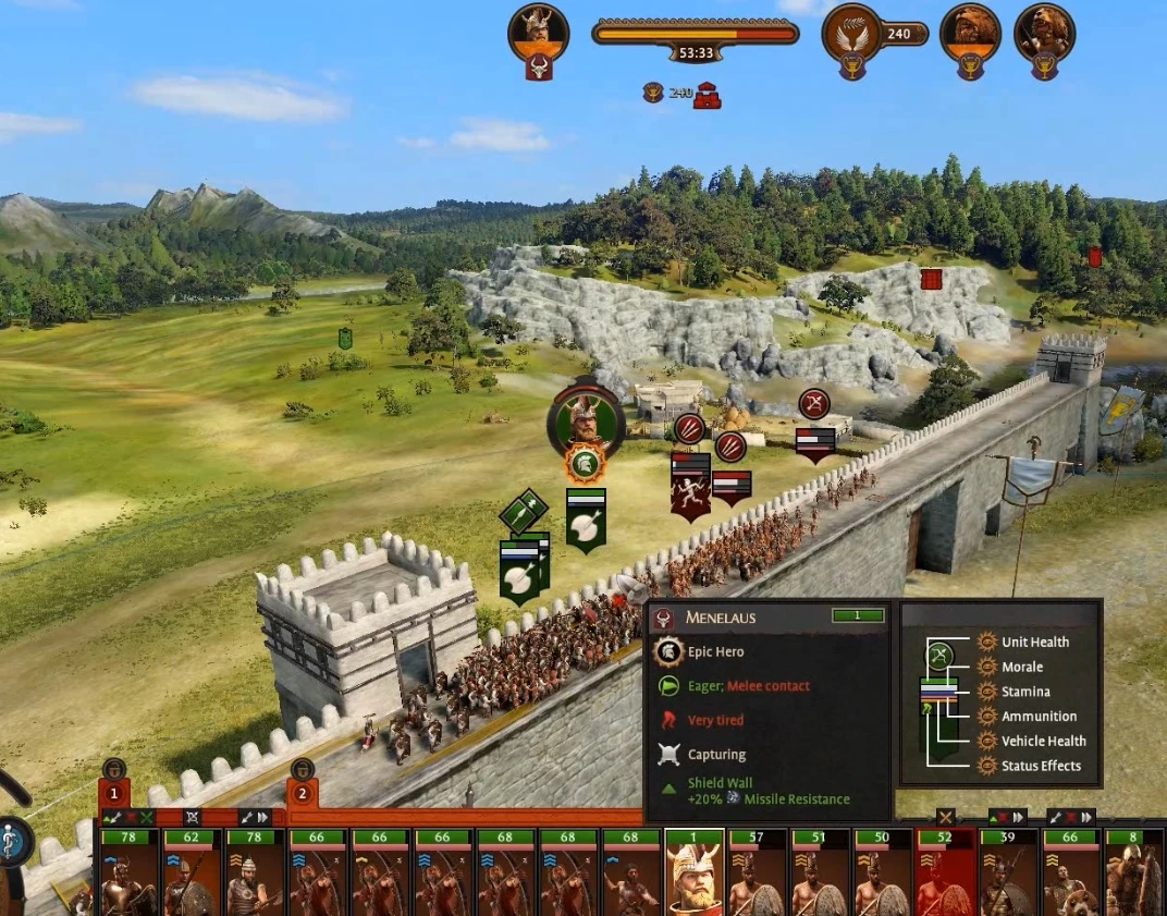 Total War Saga: Troy "Регенерация здоровья героям"