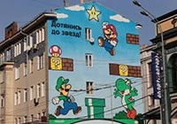 Видео о том, как в Москве появился Марио