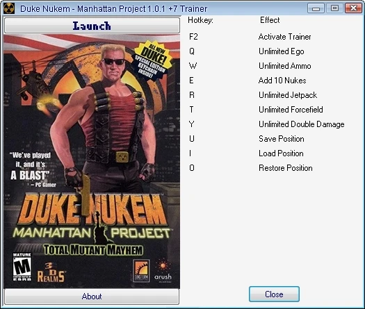 Duke Nukem - Manhattan Project: Трейнер (+7) [1.0.1] {HonestGamer}