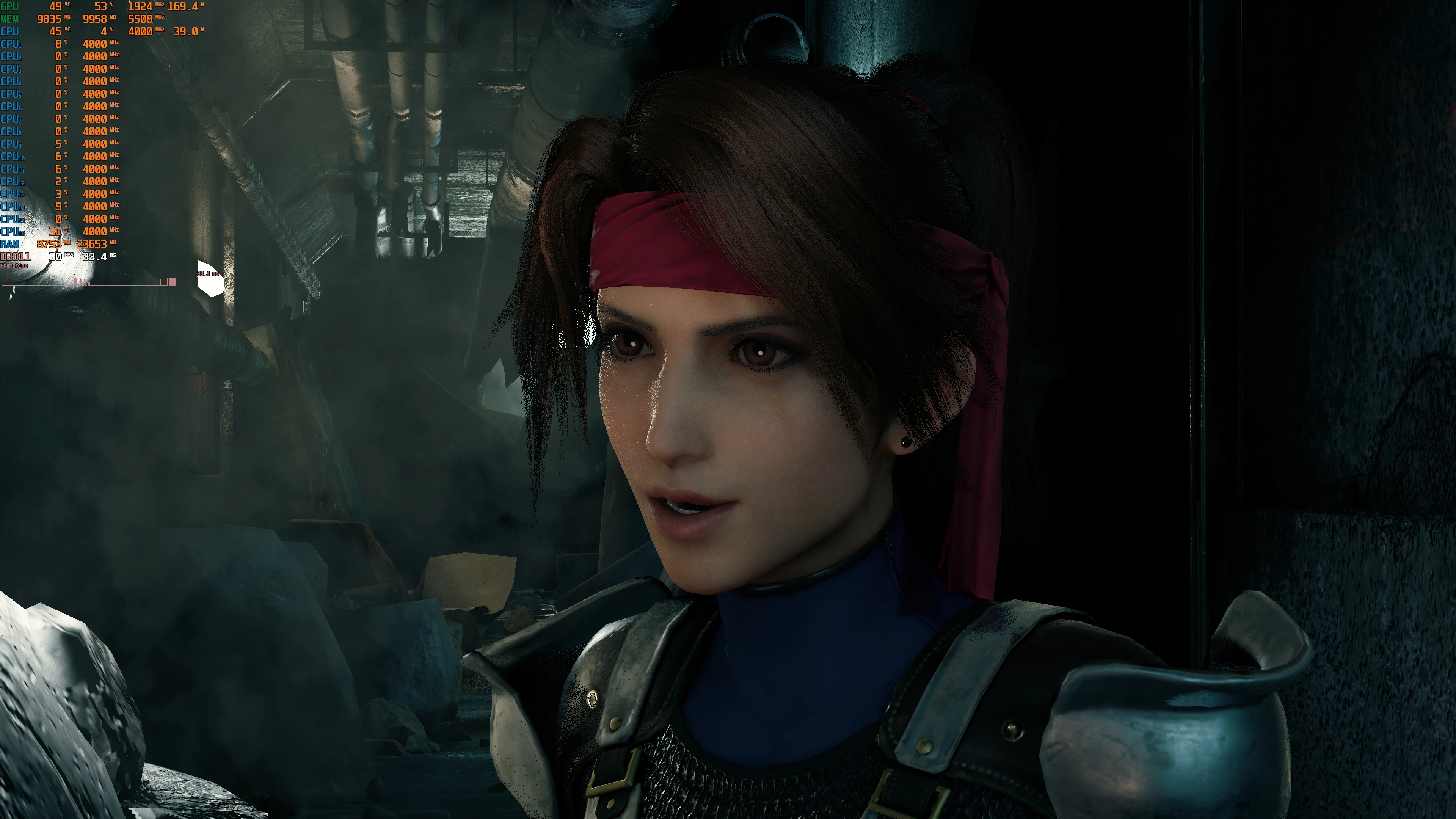 Final Fantasy 7 Remake "Отключение размытия и глубины резкости"