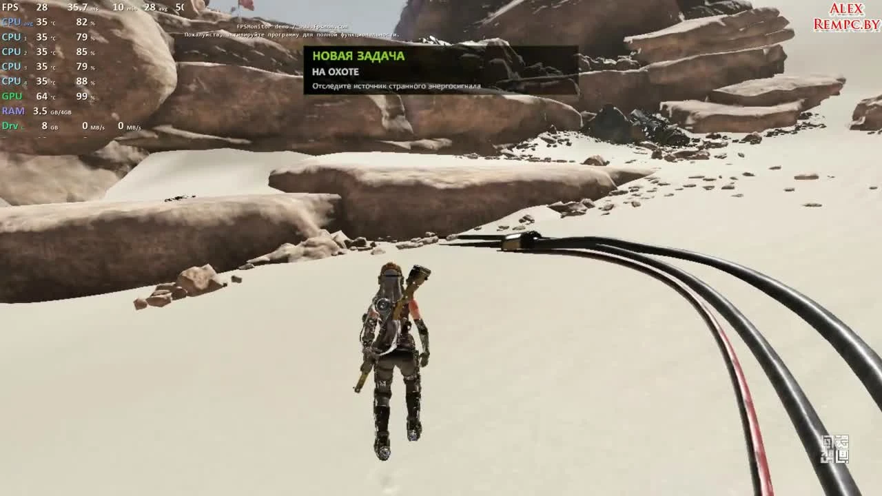 Тест ReCore запуск на слабом ПК (4 ядра, 4 ОЗУ, GeForce GTX 550 Ti 1 Гб)