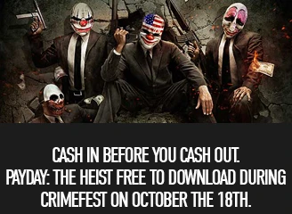 OVERKILL объявили бесплатную раздачу Payday: The Heist, которая запланирована на 18 октября