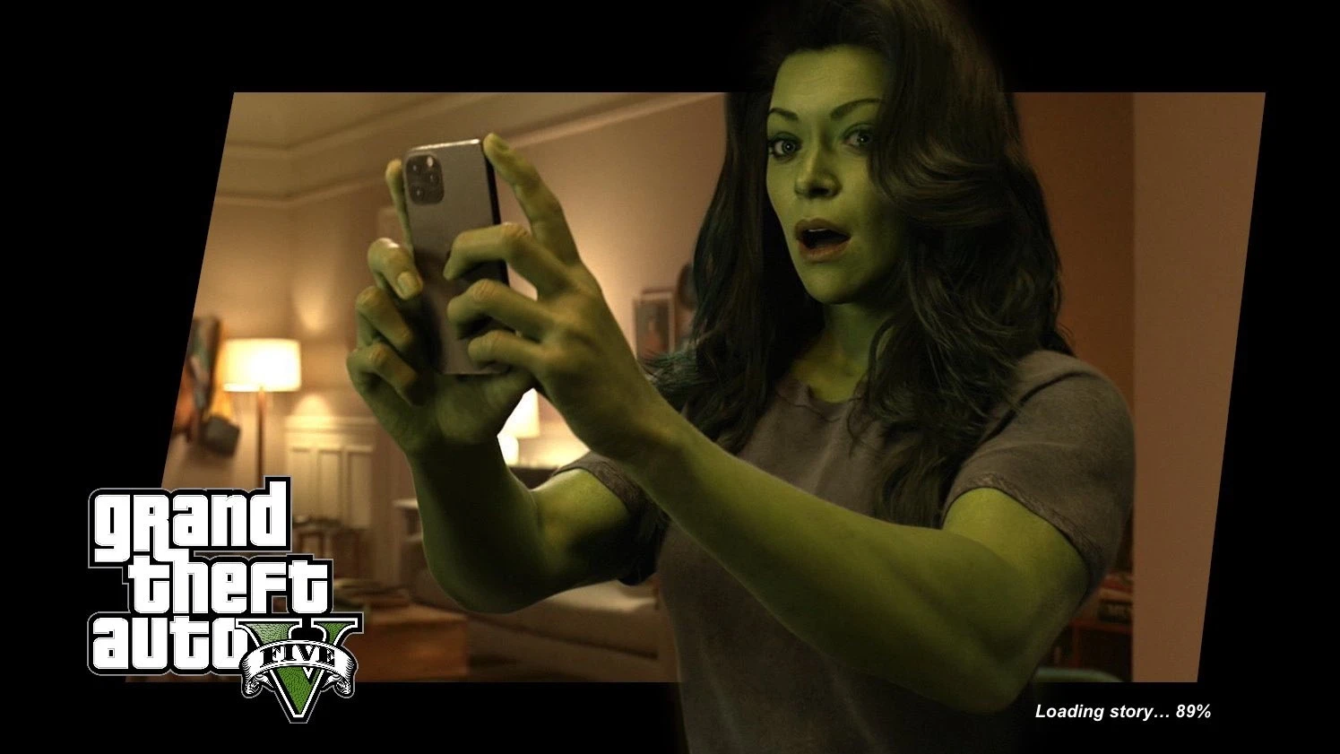 Энтузиасты показали Женщину-Халк в стиле загрузочных экранов GTA V