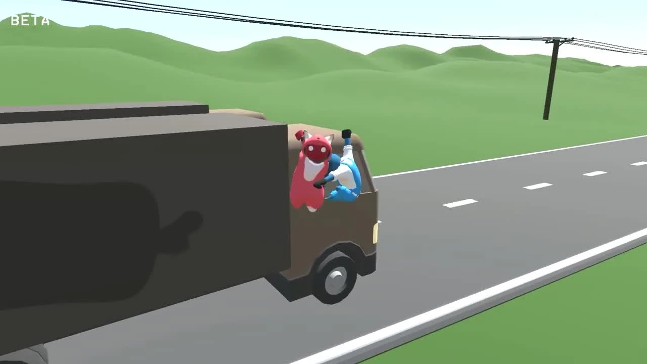 Сбросил его в мясорубку. Угар в Gang Beasts