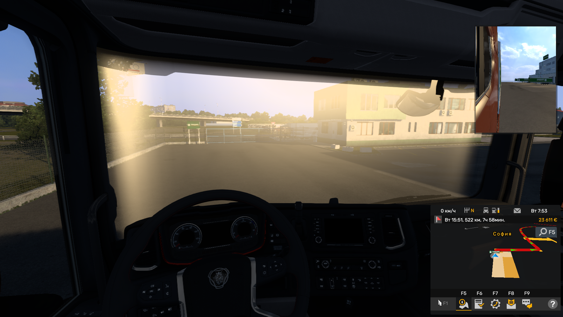 Блики на лобовом