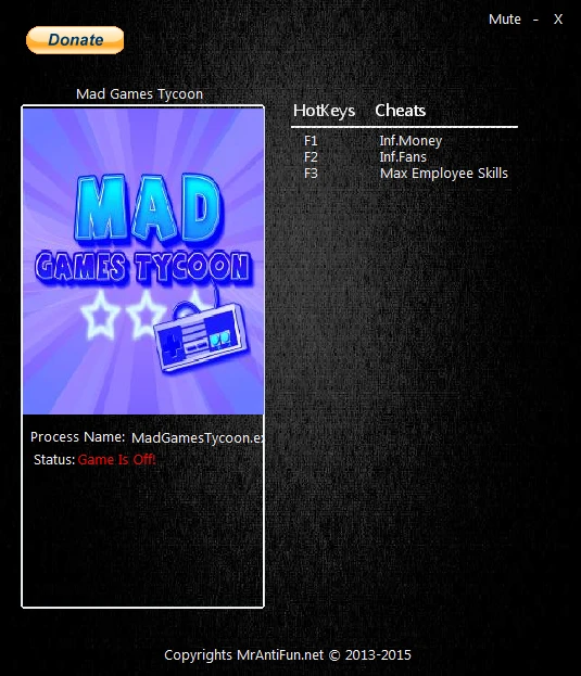 Mad Games Tycoon: Трейнер/Trainer (+3) [0.151202A] {MrAntiFun}