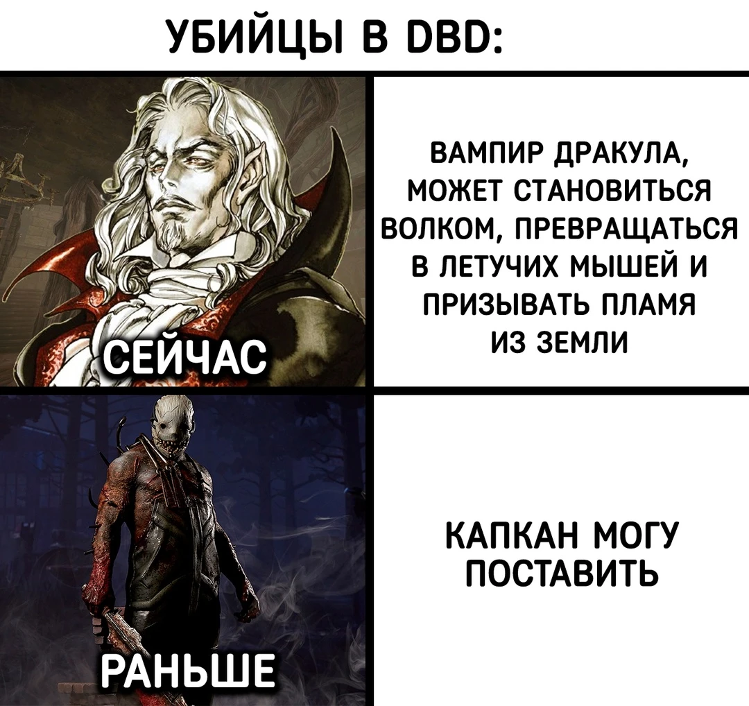Убийцы в Dead by Daylight раньше и сейчас
